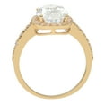 thumbnail image 5 of 4.85 ct Oval Cut Real Genuine Natural Diamond VS1-VS2 G-H 14K Yellow Halo Gold Promise Wedding Statement Engagement Designer Ring size 10.5, 5 of 6