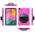 thumbnail image 2 of XYX Case for Samsung Galaxy Tab A 10.1 2019 SM-T510/SM-T515 with 360 Degree Rotating, Hand Strap, Shoulder Strap, Rose, 2 of 7