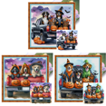 thumbnail image 1 of Hilo Algodón Ecológico Bordado Punto Cruz Perro Halloween Impreso 11CT 50x50cm, 1 of 8