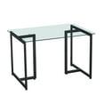 thumbnail image 4 of Homycasa 47 INTempered Glass Top Black Base Elegant Dining Table, 4 of 5