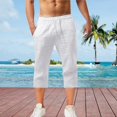 thumbnail image 2 of Blekii Men's Casual Summer Shorts, Solid Color Cotton Flat Front Shorts, Fashionable Lightweight Bottoms for Hot Weather, Versatile Pants for Beach, Lounge, Or Daily Outings,, 2 of 9