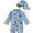 Dark blue marine animal, variant on WIBACKER 0-5T Toddler Boy Rash Guard Swimsuit with Hat Kids Long Sleeve One Piece Zipper Swimwear Sunsuit Infant Beachwear
