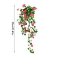 thumbnail image 3 of Hanging Artificial Flowers - Morning Glory Vines for Outdoor Wall, Front Door & Patio Decor - Spring Floral Hanging Basket, 3 of 4