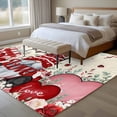 thumbnail image 4 of Valentines Area Rugs 5'x7', Washable Small Throw Rugs for Laundry Room Playroom, Pink Red Love Heart Gnomes Eucalyptus Rustic Indoor Outdoor Rug Non-Slip Low Pile Carpet Runner Reversible Floor Mats, 4 of 8