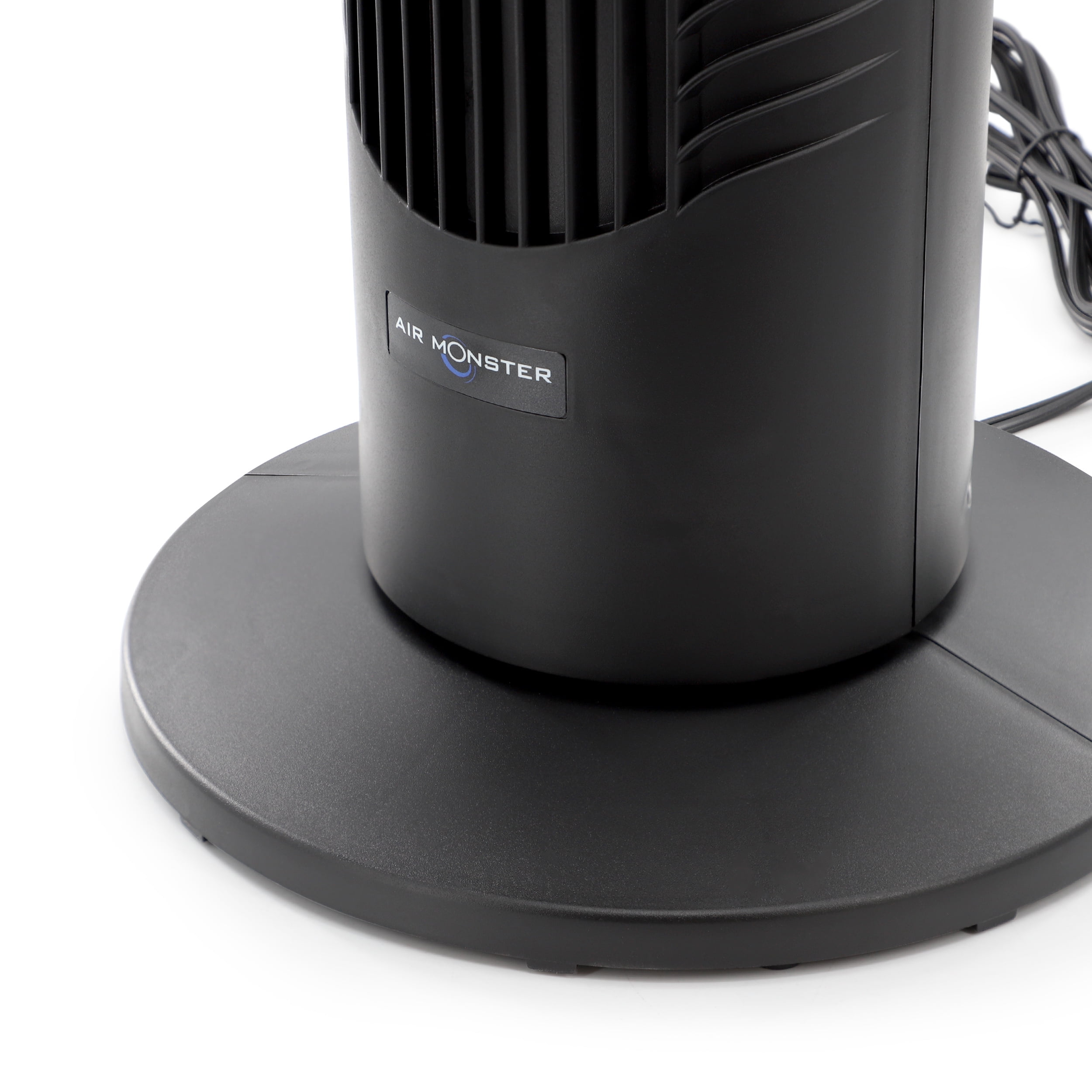 Air Monster 30 Inch 3 Speed Oscillating Tower Fan in Black