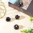 thumbnail image 3 of 4PCS 1x1 Black Drapery Round Curtain Rod Finials Roman Shower Curtain Rods with Screws Plastic Small Mushroom Shape Replacement Decorative Mini Head Caps for 5/8 Inch Dia Rod M5 Thread Dia, 3 of 8
