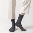 thumbnail image 3 of Sookeceks 6 Pairs Cotton Crew Socks for Mens, Soft Jacquard Socks for Casual Thick Warm Socks Size 7-11, 3 of 7