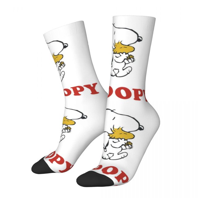 Calcetines deportivos divertidos con dibujos animados de Snoopy y Peanuts, calcetines deportivos cómodos de tubo medio de Charlie Brown, suaves para mujeres y hombres, idea de regalo de cumpleaños