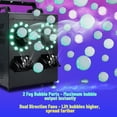 thumbnail image 4 of 1500W Fog Bubble Machine with 16 RGB LED Lights, 3 in 1 Smoke & Bubble Maker with 2 Fans, DMX & Remote Control, Fog, Bubble & Fog Bubble Modes for Halloween, Christmas, Birthday, Stage,Outdoor Partie, 4 of 9