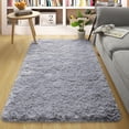 thumbnail image 1 of Alfombra Merelax Soft Fluffy para sala de estar y dormitorio, color gris, 1 of 7
