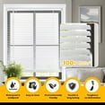 thumbnail image 2 of LazBlinds Cordless 1" Vinyl Horizontal Mini Blinds, Light Filtering Blinds for Windows, Blinds and Shades for Windows Size 34" W x 36" H, White, 2 of 6