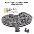 thumbnail image 5 of findmall 35 Roller Chain 10 Feet with 2 Connecting Links Fit 35 Roller Chain Carbon Steel Material for Motorcycle, Bicycle, Go Kart and Other Industrial Machinery, 5 of 6