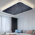 thumbnail image 2 of Blue Starry Sky Fluorescent Light Covers, Universe Space Galaxy Night Star Magnetic Light Covers for Ceiling Lights, Fluorescent Ceiling Shade Filters for Classroom Bedroom Office 4x2Ft x 2PCS, 2 of 9