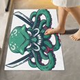 thumbnail image 6 of Toilet Rug U-Shaped Bathroom Rugs Non-Slip Soft Plush Machine Washable Contour Bath Mat Octopus with Knife 24x20, 6 of 9