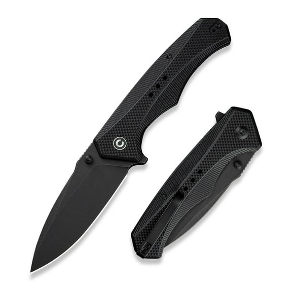 CIVIVI Photonix Pocket Knife, Folding Knife with 3.7" 14C28N Blade G10 Handle with Pocket Clip for Men Women, Camping Hiking Fishing Knife C23081B-1, Black