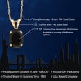 thumbnail image 2 of Gem Stone King 0.70 Ct Oval Black Onyx 14K Yellow Gold Pendant with Chain, 2 of 6