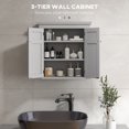 thumbnail image 4 of kleankin Bathroom Wall Cabinet Medicine Cabinet with Shelves, 4 of 10