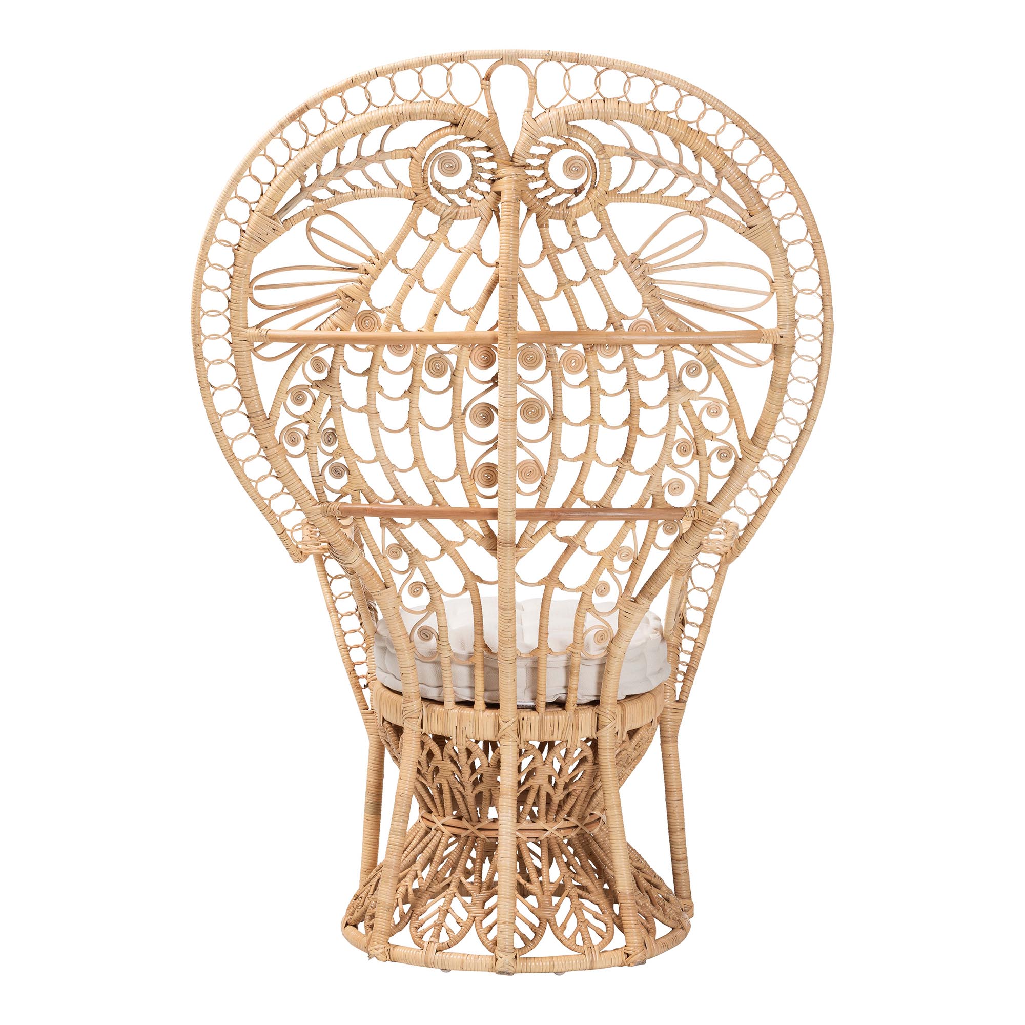 bali & pari Kimiko Boho Peacock Chair, Natural Brown