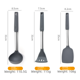 thumbnail image 2 of Utensilios de cocina de silicona, pala para cocinar, sartén antiadherente, pala para freír, olla caliente, colador, cuchara para sopa doméstica, pala secreta, espátula, 2 of 3