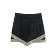 thumbnail image 2 of Women Fashion With Beading Side Zipper Mini Skirt Vintage High Waist Female Chic Lady Skirts Mujer Outfits-Black-L, 2 of 2