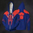thumbnail image 2 of Spider Hero Zip Hoodie, Graphic Web Printed Long Sleeve Pocket Outerwear Apparel for Men Women Cosplay Party, 2 of 8