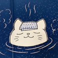 thumbnail image 3 of Cortina de puerta de tela estilo japonés con bonito gato para baño, cocina, hogar, media cortina divisoria para baño, dormitorio, sin agujeros, 3 of 6