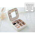 thumbnail image 3 of Small Portable Travel Jewelry Box Organizer Storage Case for Rings Earrings Necklaces, 3 of 7