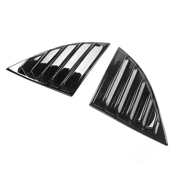 Ikon Motorsports 2PCS Side Window Louvers Compatible With 2020-2024 Toyota GR Supra A90 IKON Style PP Polypropylene Gloss Black Air Vent Scoop Sun Rain Shade Vent Cover Bodykit Replacement