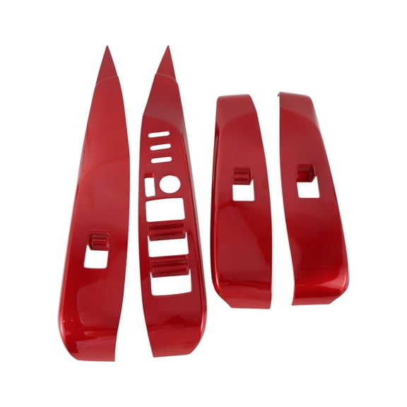 Unique Bargains Window Lift Switch Panel Trim Cover for Toyota Camry 2018-2024 Front Rear Car Door Window Control Button Interior Accessories Red