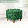 thumbnail image 3 of SCRAWLGOD St. Patrick's Day Shamrock Print Green Footstool Cover, Square Ottoman Cover Footrest Sofa Slipcovers Stool Covers Soft Footstool Covers Slipcovers with Anti-Slip Band, 3 of 7