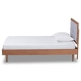 thumbnail image 3 of Baxton Studio Seren Mid-Century Modern Light Grey Fabric Upholstered and Walnut Brown Finished Wood Twin Size Platform, 3 of 10