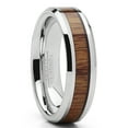 thumbnail image 1 of Tungsten Carbide Wedding Band Ring, Real Koa Wood Inlay Men's 6mm 6.5, 1 of 5