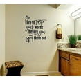 thumbnail image 4 of Taste Your Words Before You Spit Them Out Vinyl Letters Decals Wall Stickers Inspirational Quote 18x23-Inch Black, 4 of 6