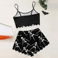 thumbnail image 5 of CONFREE Womens Halloween Pajamas Sleeveless Funny Skeleton Sleepwear Tank Tops Shorts Hallowmas Pjs Set Lovely Nightwear, 5 of 5