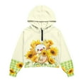 thumbnail image 4 of Xoenoiee Axolotl Sunflower Print Girls Half Zip Hoodie Fleece Quarter Zip Pullover Long Sleeve Sweatshirts Jacket Fall Clothes for Teen Girls, 7-8 Years, 4 of 7