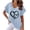 Blue, variant on Womens T Shirts Graphic Tees Funny Basic Fitted Cropped Tees Fashion Summer Tops for Women Over 50 Button Down Shirts Green