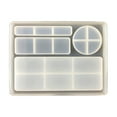 thumbnail image 1 of Techinal Plateau Roulant en Résine Époxy Moule Rectangulaire Moule en Silicone Bricolage Artisanat Support de Bijoux Planche de Service Outil de Fabrication, 1 of 9