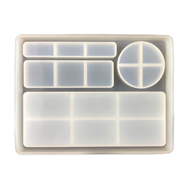 Techinal Plateau Roulant en Résine Époxy Moule Rectangulaire Moule en Silicone Bricolage Artisanat Support de Bijoux Planche de Service Outil de Fabrication