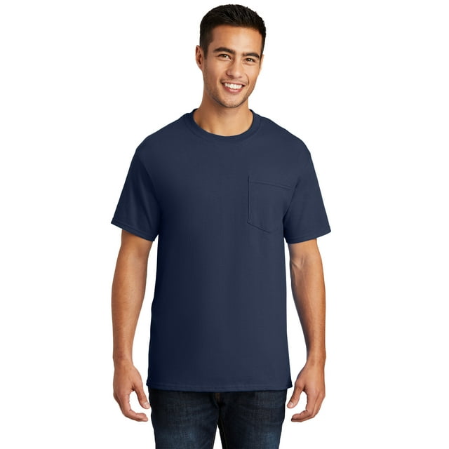 Port & Company? - Camiseta b?sica con bolsillo. PC61P Puerto & Compa??a PC61P
