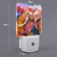 thumbnail image 2 of Pofeuu Oil Paintings of Elephants Print Night Lights Plug into Wall with Dusk-to-Dawn Light Sensor, LED Nightlight for Bathroom, Adult, Hallway-US, 2 of 7