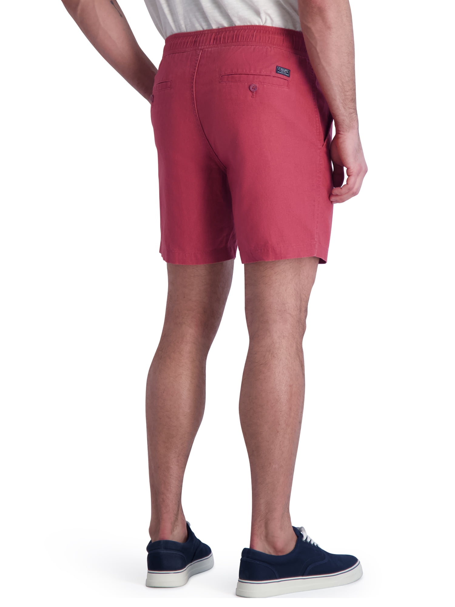 Chaps Men's & Big Men's Seacoast Wash Linen Blend Pull On Shorts, 9" Inseam, Sizes S-2XL