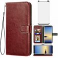 thumbnail image 1 of Mobile Phone Cover for Samsung Note 8, Cover Premium Pu Leather Tpu Flip Case Magnetic Closure Card Compartment Stand Function Wallet with Lanyard Protective Cover, 1 of 7