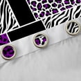 thumbnail image 4 of jejeloiu Chic Zebra Pattern Curtains Pack of 2 (42x84 Each),Jungle Cheetah Pattern Curtains Blackout,Purple White Black Grid Bedroom Curtains For Men Women,Super Cozy Room Decor, 4 of 6
