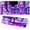thumbnail image 2 of Purple Pixel Japanese Mouse Mat Computer Pad for Laptop, Kawaii Large Gaming Pad 35.4 x 15.7 Inch for Mouse Pad Gaming Keyboard Retro Non-Slip Rubber Base Mouse Pads for Office Computer Laptop Gamers, 2 of 6
