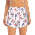 thumbnail image 2 of Sigee Lavender Flowers for Women's Athletic Shorts High Waisted Running Shorts Pocket Sporty Short Gym Elastic Workout ShortsX-Large, 2 of 9