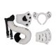 thumbnail image 5 of Conjunto de disfraces de animales, disfraz de animal, cola, Halloween, cosplay, fiesta, aro para el pelo Blanco, 5 of 9