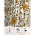 thumbnail image 6 of Yellow White Daisy Sheer Curtains 63 inches Long, Fall Flower Vintage Style Light Filtering Sheer Window Curtains Rod Pocket Voile Drapes for Bedroom Living Room, 52"W x 63"L 2 Panels, 6 of 7