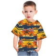 thumbnail image 5 of Odeerbi Toddler Kids Boys Girls Hawaiian Tops Summer Beach Tropical Print Short Sleeve T-shirt Summer Funny Graphic Shirts 3-14 Years Orange, 5 of 5