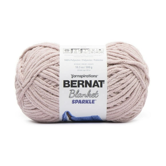 Fil Bernat® Blanket Sparkle™, polyester #6 super volumineux, 10,5 oz/300 g, 220 verges Fil avec des reflets