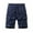 Blue, variant on Men's Elastic Waist Cargo Shorts Casual Big and Tall Relaxed Fit Drawstring Outdoor Work Shorts